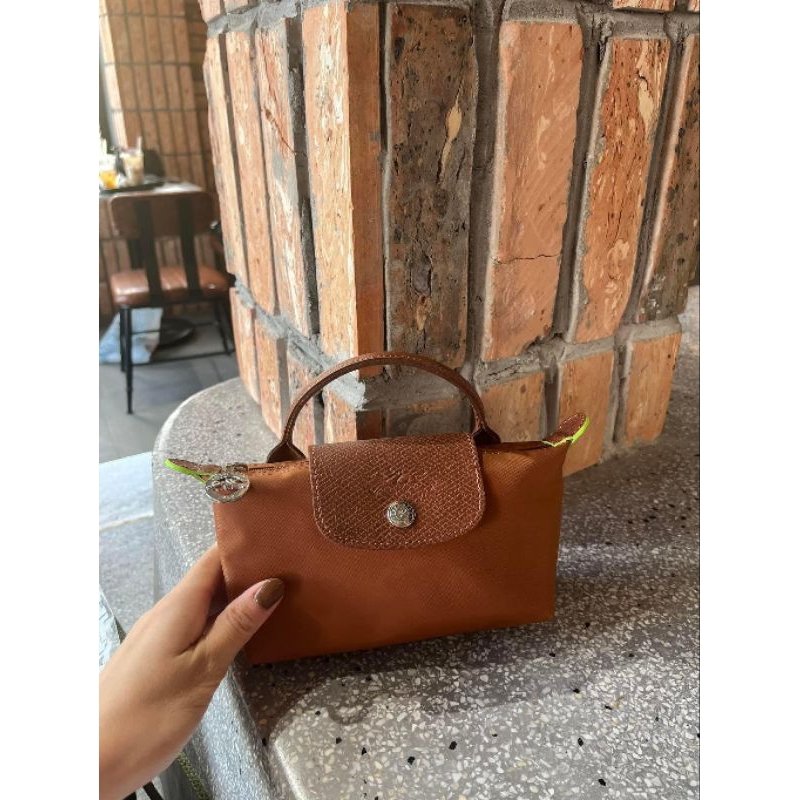 Túi đeo vai, quai xách longch@mp màu nâu cao cấp