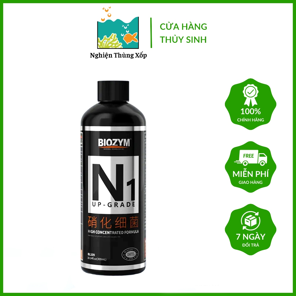 Vi sinh sống Biozym N1 500ml xử lý độc tố và làm trong nước bể thủy sinh