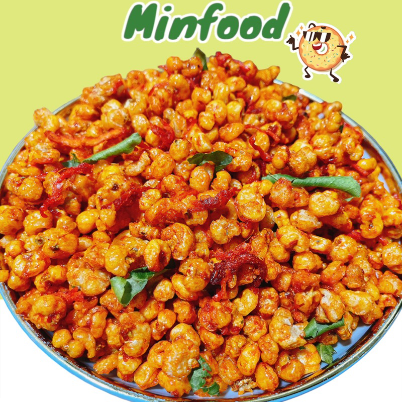 Bắp sấy khô bò lá chanh Minfood Ngô cay giòn xóc bò lá chanh loại 1 gói gần 500gr