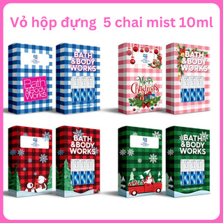 Vỏ hộp đựng chai chiết body mist BBW - 5 chai 10ml - Bath & body works - Có bóng kính