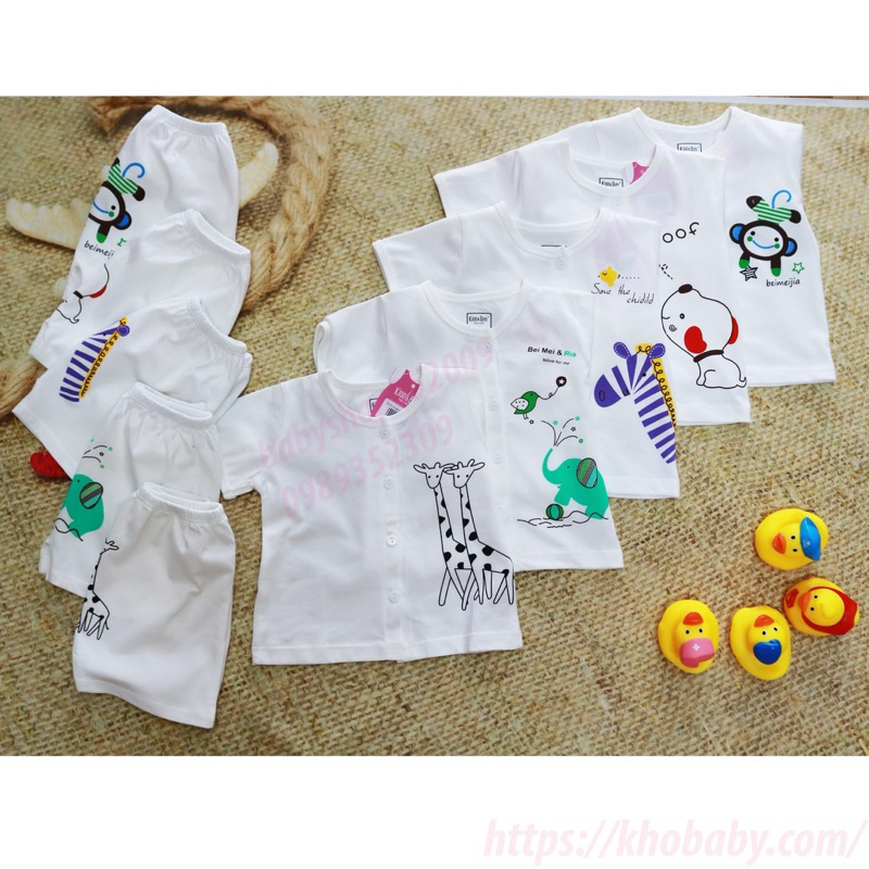 Combo 5 bộ quần áo sơ sinh tay ngắn từ 3-15kg 👶🏻👶🏻👶🏻