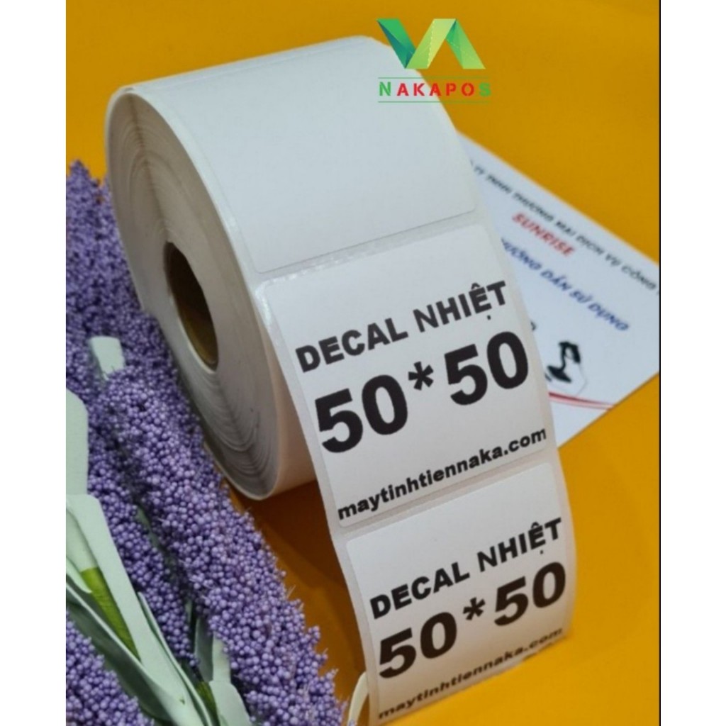 Tem in đơn GHTK 50x50 Decal Nhiệt 5x5 tem mã vạch 5*5 giấy chốt đơn có keo dán 50*50 [25M FASHION]