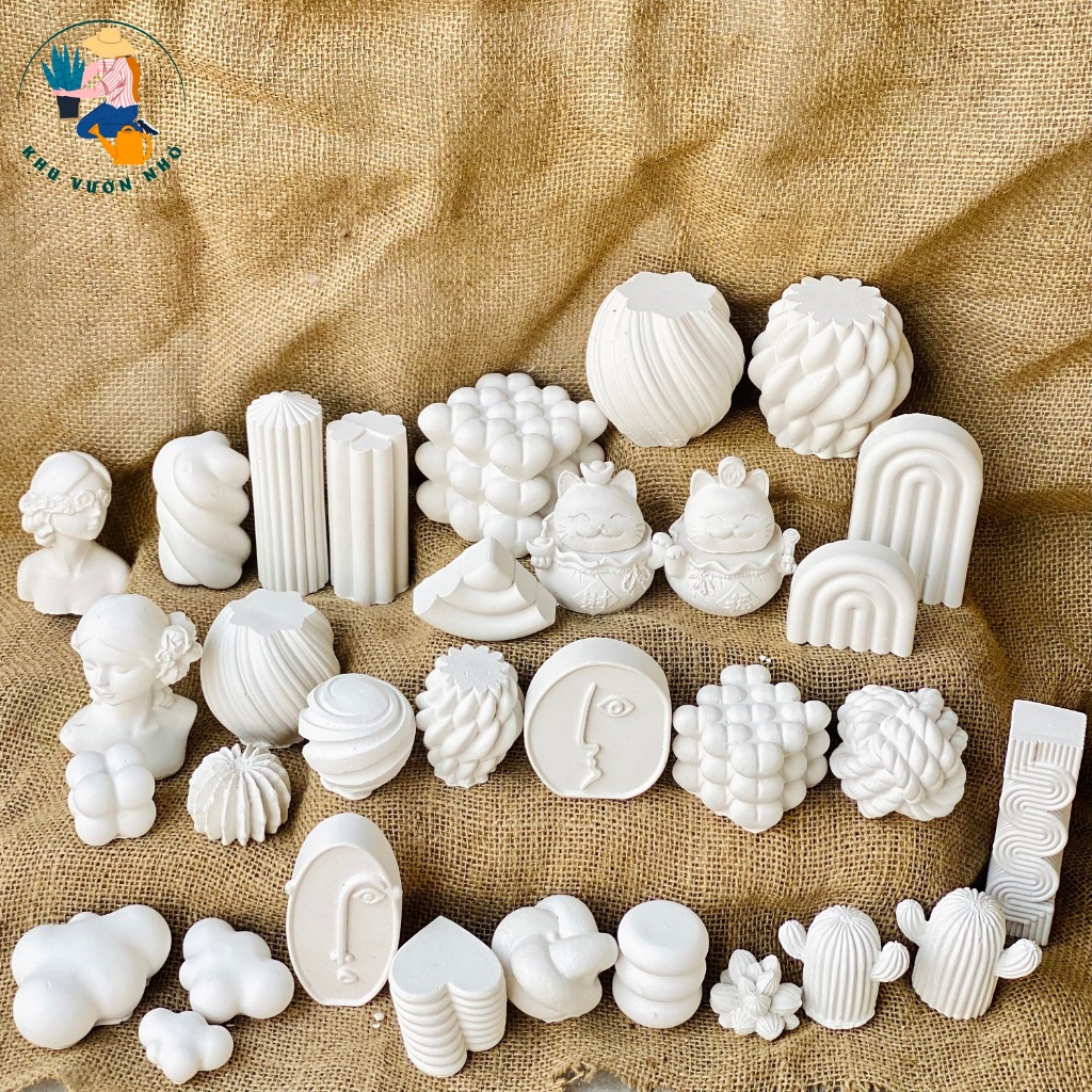 Tượng thạch cao mini, tượng làm đồ decor có nhiều hình siêu đáng yêu