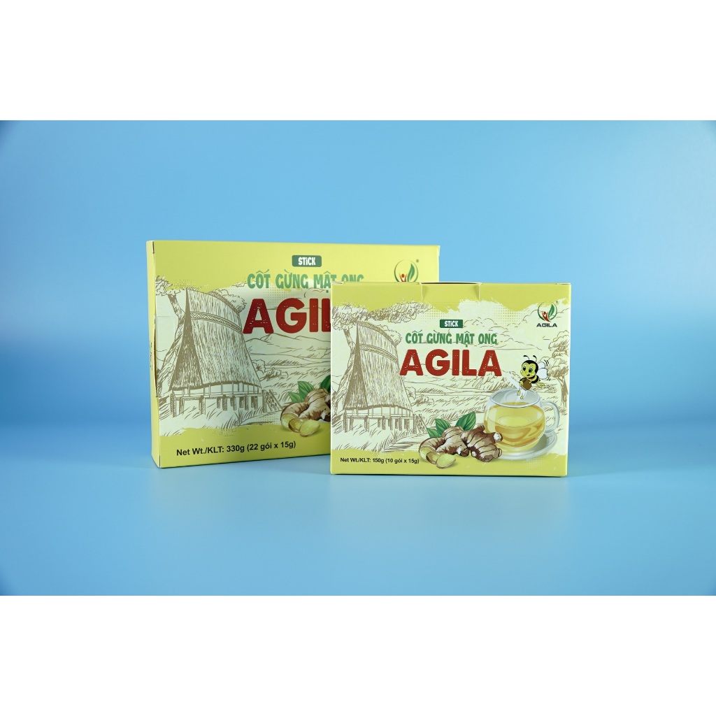 Hộp nước tinh chất cốt gừng mật ong Agila tốt cho sức khỏe - Hộp 10 & 22 gói