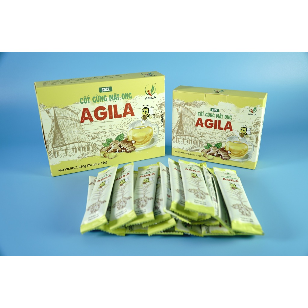 Hộp nước tinh chất cốt gừng mật ong Agila tốt cho sức khỏe - Hộp 10 & 22 gói
