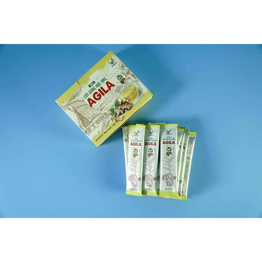 Hộp nước tinh chất cốt gừng mật ong Agila tốt cho sức khỏe - Hộp 10 & 22 gói