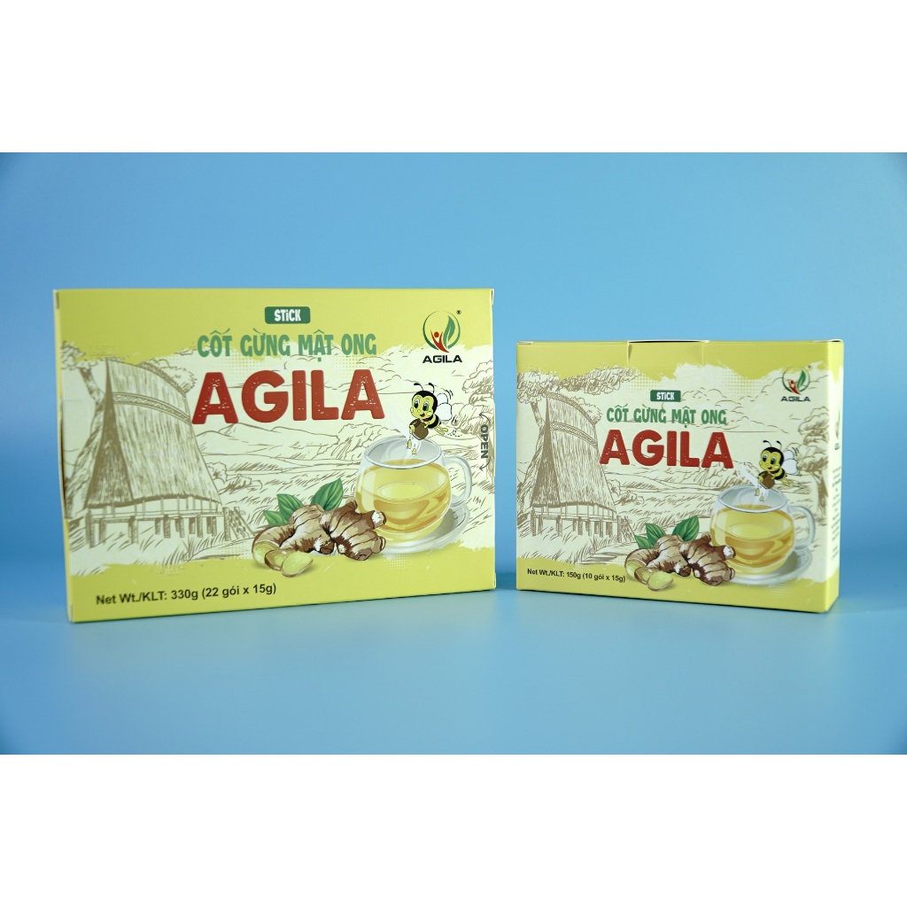 Hộp nước tinh chất cốt gừng mật ong Agila tốt cho sức khỏe - Hộp 10 & 22 gói