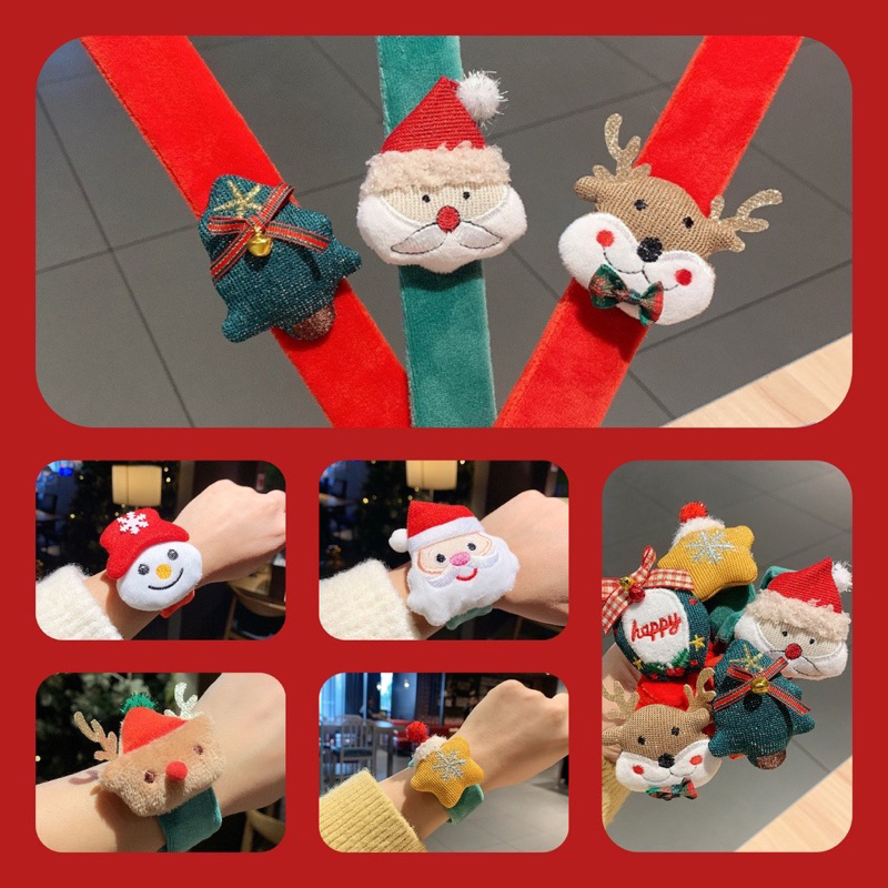 Vòng tay vải nhung dạ /đồng hồ đeo tay /dvòng tay Noel/đồ chơi trẻ em /quà tặng học sinh trong mùa giáng sinh cho bé