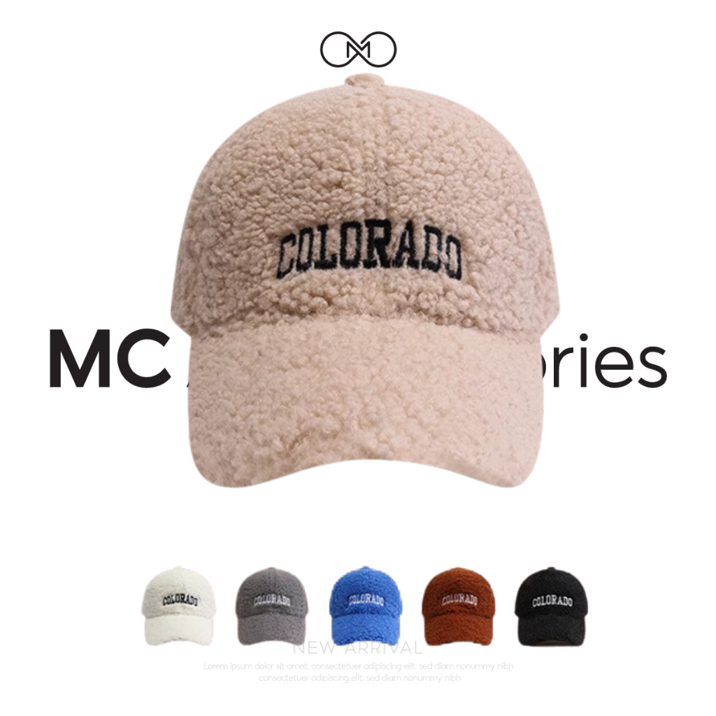 Mũ Lưỡi Trai Len QC COLORADO MC Accessories Nón Kết Len Nam Nữ Form Mềm Chất Len Lông Xù Dày Dặn Ấm Áp Khóa Da Cao Cấp