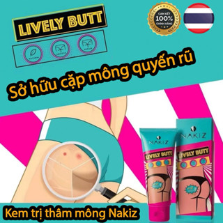 Kem thoa thâm, mụn mông, làm sáng da NAKIZ LIVELY BUTT Thái Lan