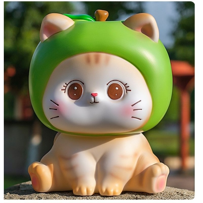 Tượng Thạch cao Mèo trái táo