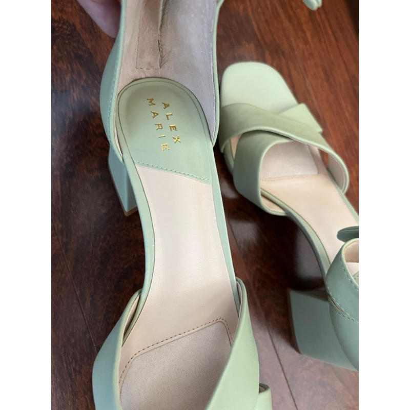 Giày da thật xanh nơ Alex Marie size 38/38.5