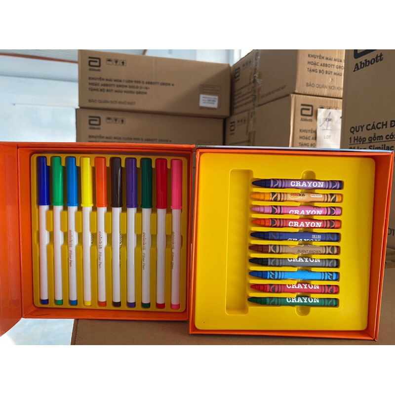 Bộ Bút Màu Như Ảnh Chụp HKM Từ Sữa Grow