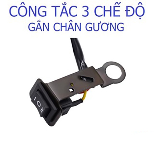 Công tắc đèn 3 dây có pat lắp chân gương