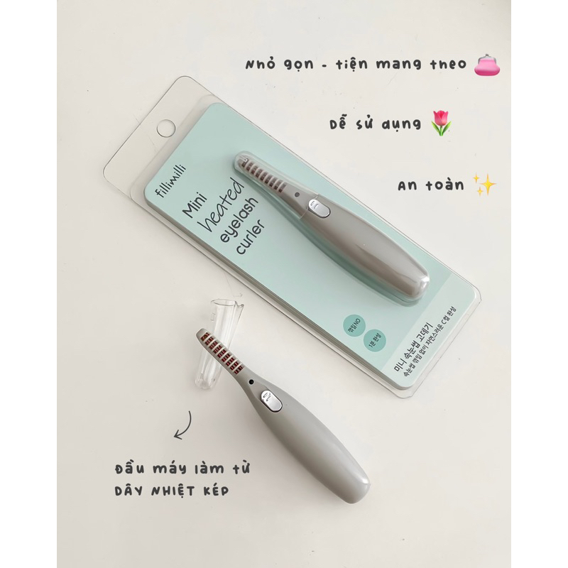 ✶ Máy uốn mi nhiệt Olive Young Fillimilli Mini Heated Eyelash Curler ✶