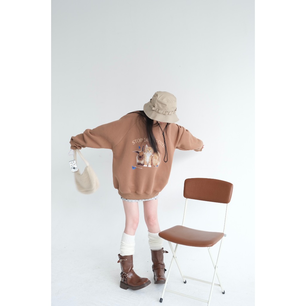 Áo nỉ bông Stop being cute TKP155 LOLLIE STUDIO