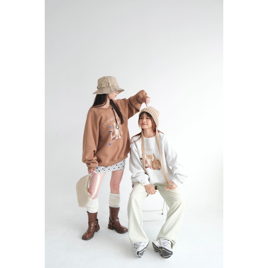 Áo nỉ bông Stop being cute TKP155 LOLLIE STUDIO