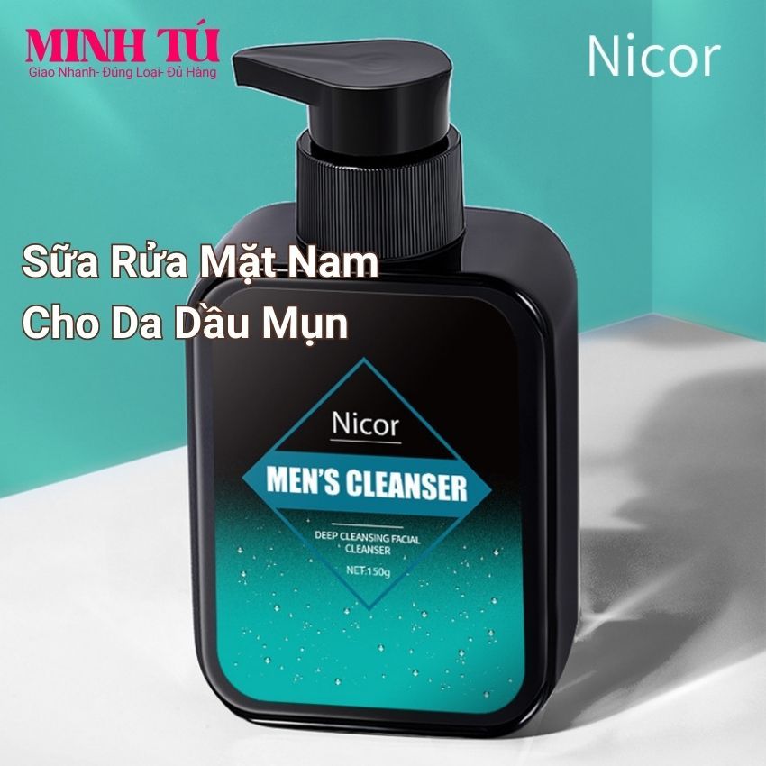 sữa rửa mặt cho nam da dầu mụn Nicor 150g sữa rửa mặt trắng da cho nam Ni056