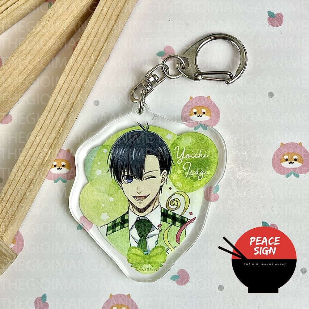 Móc khóa BLUE LOCK ver BÓNG BAY in hình anime chibi mica trong acrylic quà tặng dễ thương