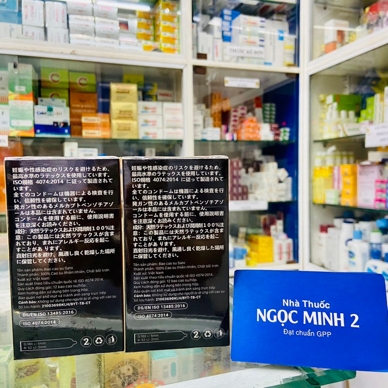 ✅ [Chính Hãng] Bao Cao Su Sato condoms chuẩn Nhật 100% cao su tư nhiên  hộp 12 cái ,3 cái