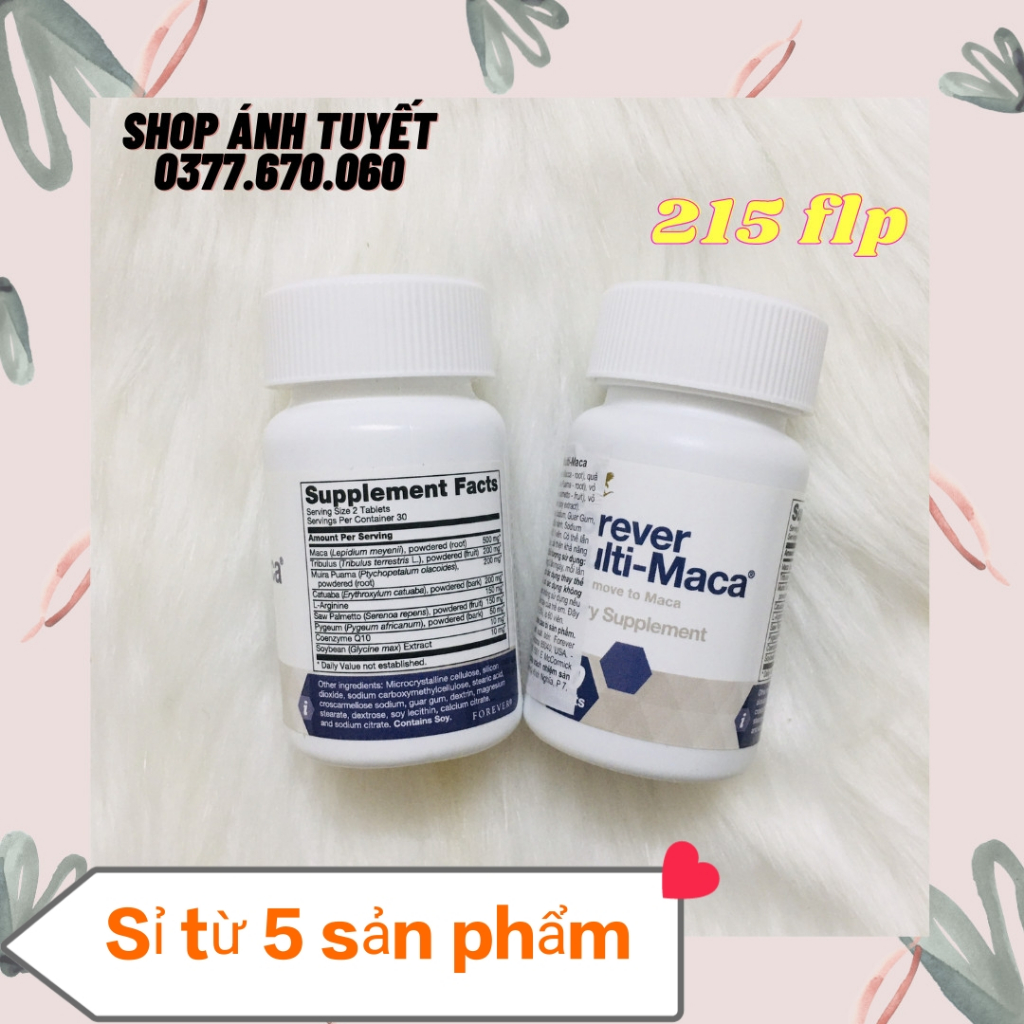 Viên uống Tăng Cường Sinh Lý Nam Forever Multi Maca 215flp. Sản Phẩm Lô Hội.