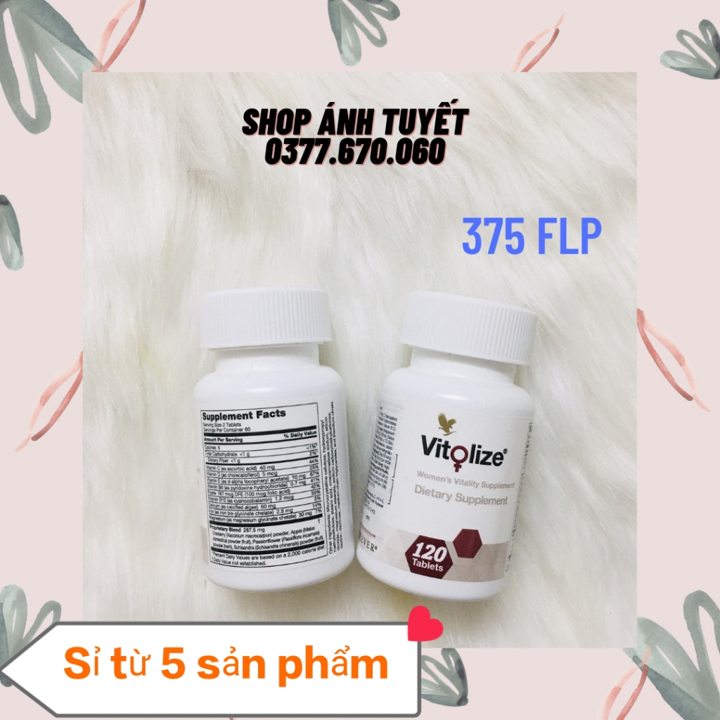 Viên Hỗ Trợ Sinh Lý Nữ Vitolize Womem's 375Flp. Sản Phẩm Lô Hội.
