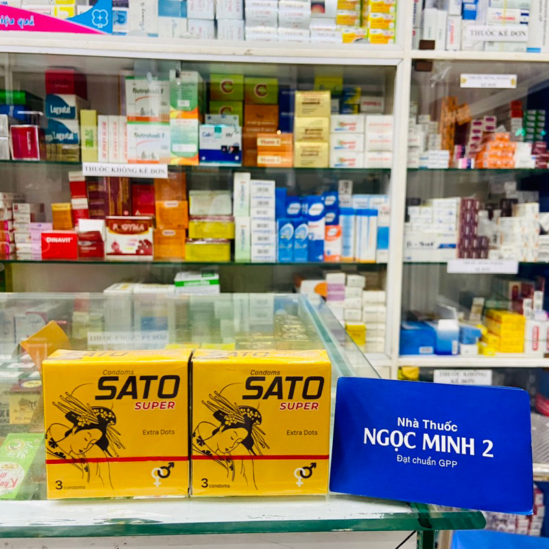 ✅  Bao Cao Su Sato condoms chuẩn Nhật 100% cao su tư nhiên  hộp 12 cái ,3 cái