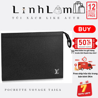 Ví nam clutch cầm tay Pochette, Size 27,Da epsom vân chéo cao cấp,form dáng phụ kiện chuẩn auth,bảo hành 12 tháng