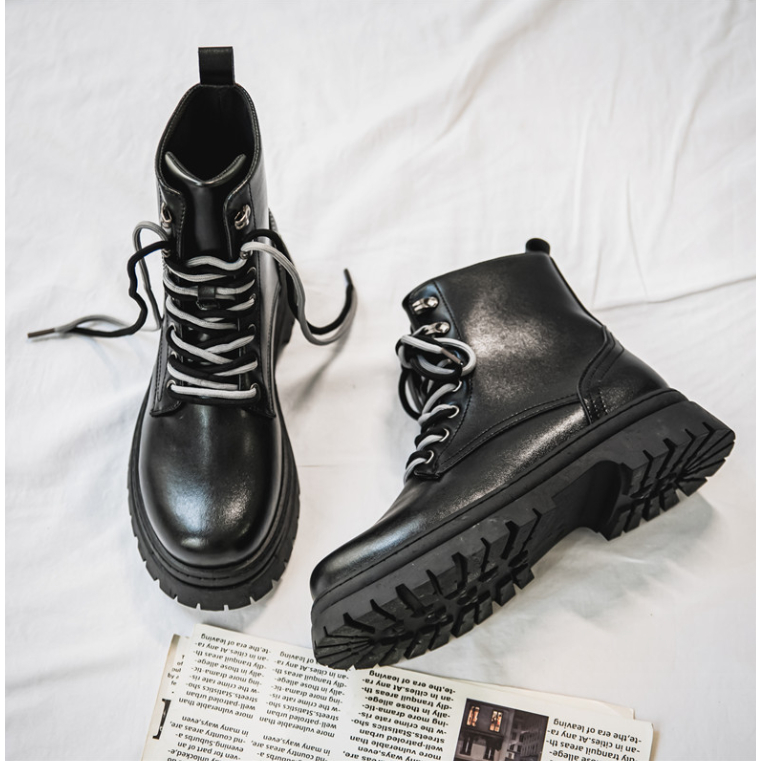 Giày cao cổ -Bốt cổ cao dr martens phiên bản 2024 INF - 1 (2 bản đen đế đen và đen đế kem)