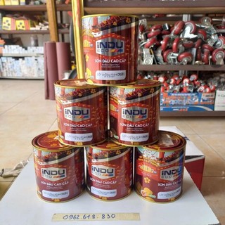 Sơn dầu cao cấp indu - sơn chống rỉ- màu ghi -3kg
