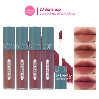 (MÀU 22,23,24,25) SON KEM LÌ ROMAND ZERO VELVET TINT - VINTAGE FITTER SERIES