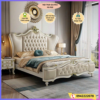Giường nhập khẩu cao cấp phong cách tân cổ điển gk12