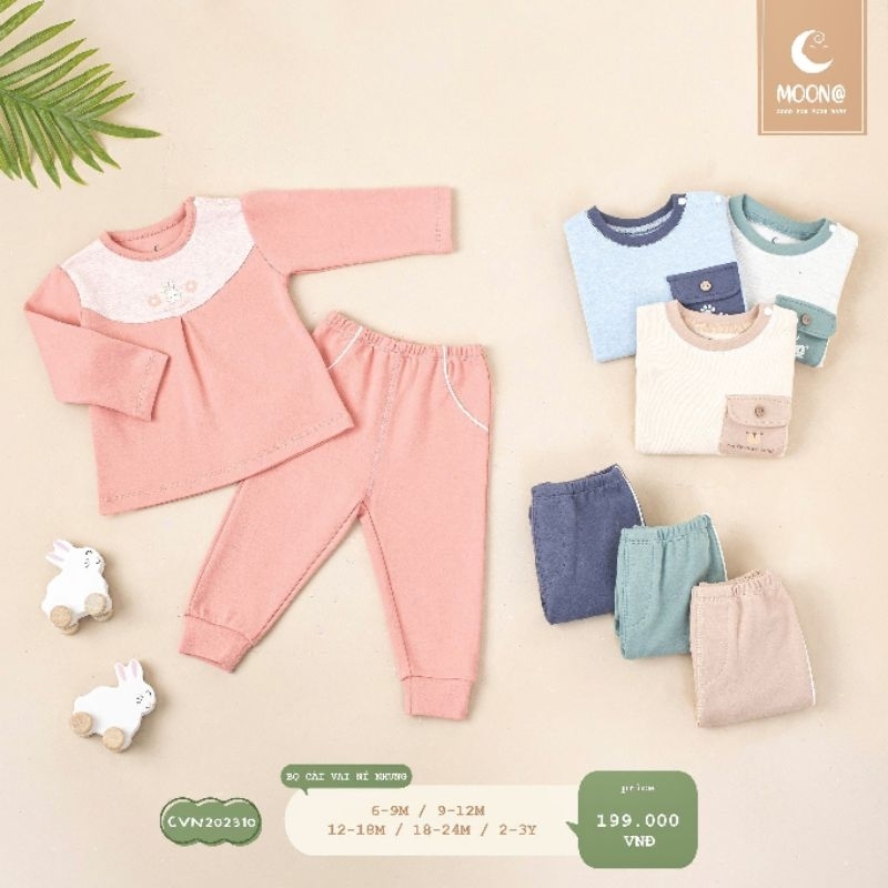 Bộ nỉ nhung cài vai Moon