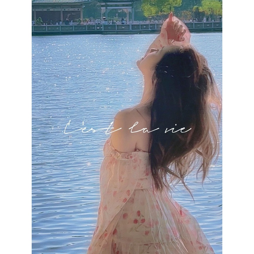 Đầm Hoa Nhí Trễ Vai Dự Tiệc Cao Cấp