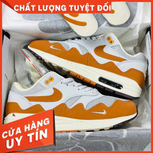 [Shop1099] Giày Sneaker cổ Thấp  Air Max 1 Patta Waves ( Without Bracelet )