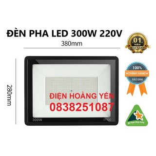 Đèn pha led 300w bảo hành 1 năm