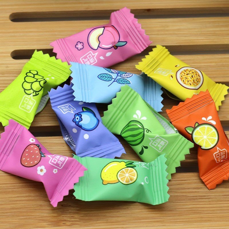 Combo 300g Kẹo viên ngậm Vitamin C vị bạc hà mát lạnh nhiều hương vị dạng viên sữa giúp hơi thở thơm mát