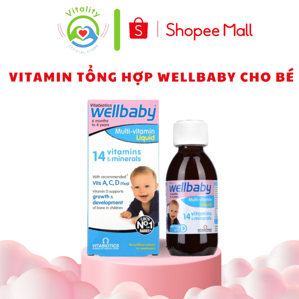 Vitamin tổng hợp wellbaby cho bé giúp hỗ trợ tăng cường đề kháng và khả