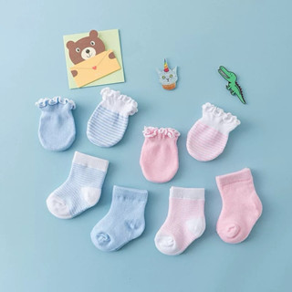 Set đôi tất chân và bao tay Len Cho Bé sơ sinh Cực Đẹp