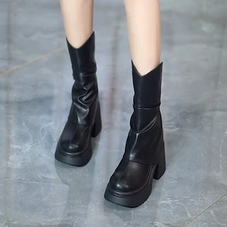 Bốt martin cổ V đế cao 7cm mẫu mới