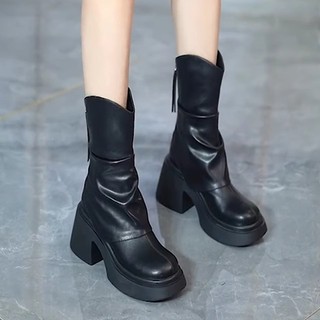 Bốt martin cổ V đế cao 7cm mẫu mới