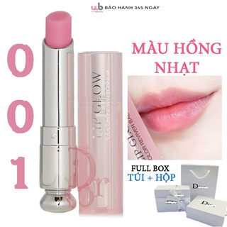  Son dưỡng Dior 001 lỗi nhẹ,màu hồng nhạt,Full Box Túi + Hộp,cho môi mịn màng,tươi tắn,Tặng kèm quà xịn sò. 