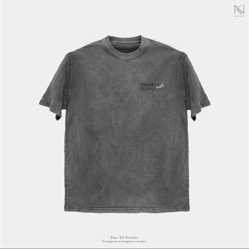ÁO THUN COTTON OVERSIZE_ XÁM (ảnh thật từ shop)