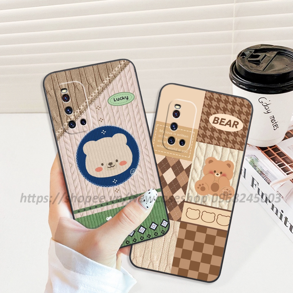 Ốp lưng Xiaomi Redmi K50/K40S / Poco F4 5G in hình họa tiết len Bear Cute