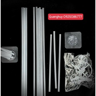 Trụ bóng mika bóng bay 70cm 7 nhánh - loại đế dán siêu hottrend