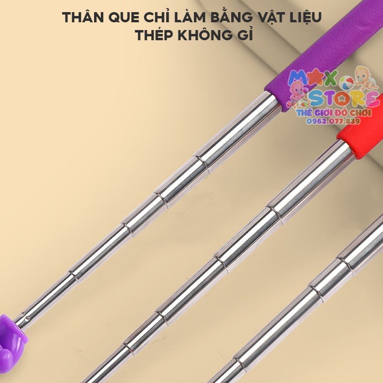 Que chỉ bảng cho giáo viên hình ngón tay, giáo cụ dạy học tiếng anh đồ dùng học tập có thể thu gọn và kéo dài