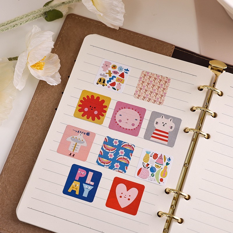 LY384_STICKER-Tem chữ " Thank you"  SIZE  2.5X2.5CM, 500TEM/CUỘN- STICKER NIÊM PHONG HỘP GIẤY