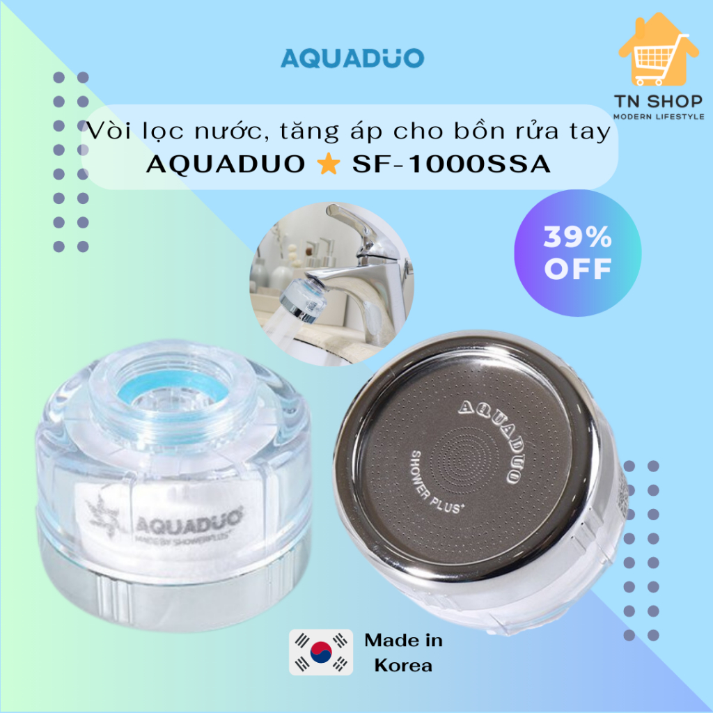 Đầu vòi lọc nước bồn rửa mặt AQUADUO - SF-1000SSA