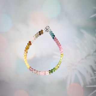 Vòng tay Tourmaline đa sắc 3mm