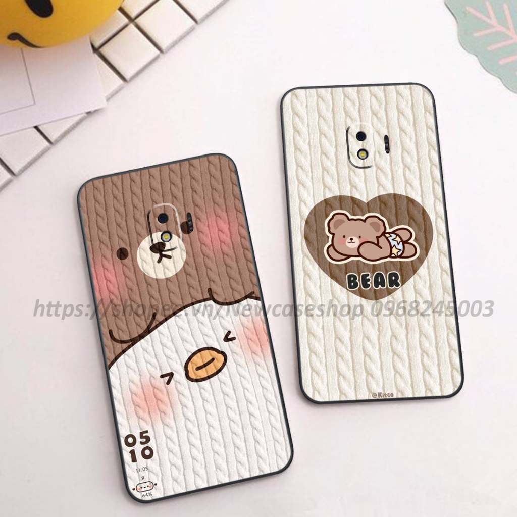 Ốp lưng Samsung J4/ / J4 2018 / J2 Pro / J2 Core in hình họa tiết len Bear Cute